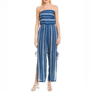 Tiare Hawaii navy and white strapless Osaka pantsuit romper jumpsuit, si…